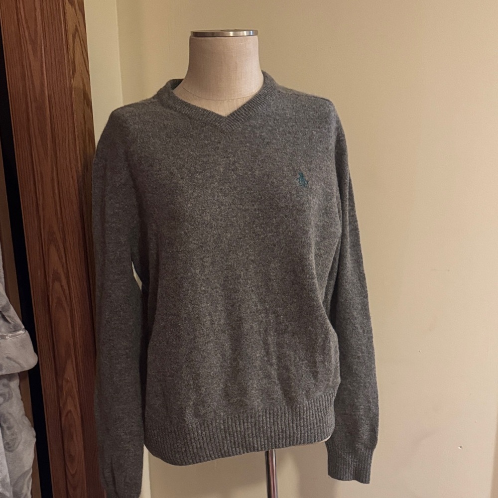 Classic Gray V-Neck Sweater